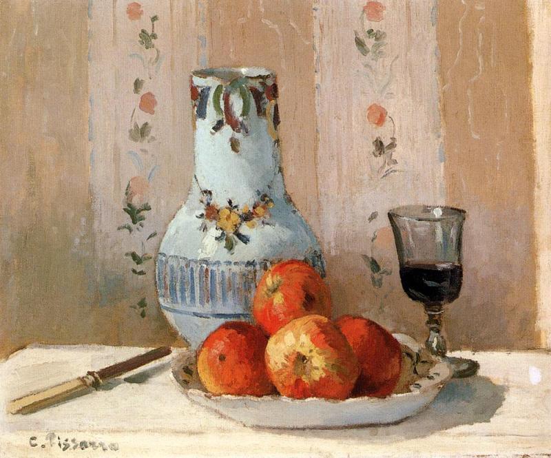 Camille Pissarro Still Life with Apples and Pitcher